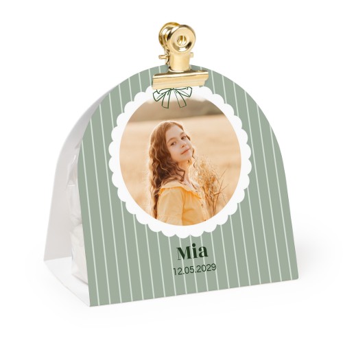 Candy bag with rounded photo-wrapping and gold clip - 12 pcs Candy bag with rounded photo-wrapping and gold clip - 12 pcs
