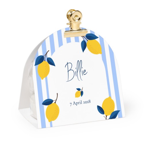 Candy bag with rounded photo-wrapping and gold clip - 12 pcs Candy bag with rounded photo-wrapping and gold clip - 12 pcs