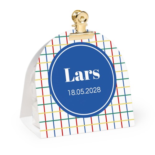 Slikpose med afrundet fotoomslag og guldfarvet clips - 12 stk