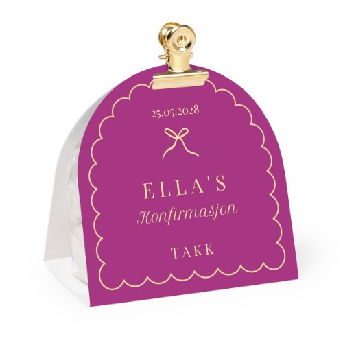 Classy Scallop Bow - Text Only