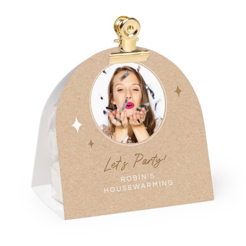 Süssigkeiten Verpackung Abgerundet mit goldenen Clips - 12 Stk.