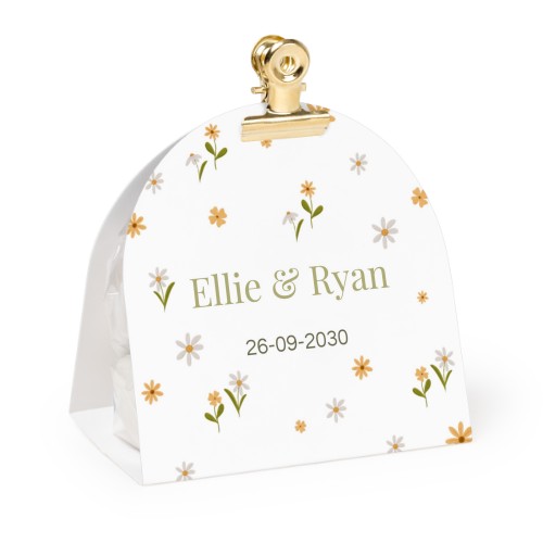 Candy bag with rounded photo-wrapping and gold clip - 12 pcs