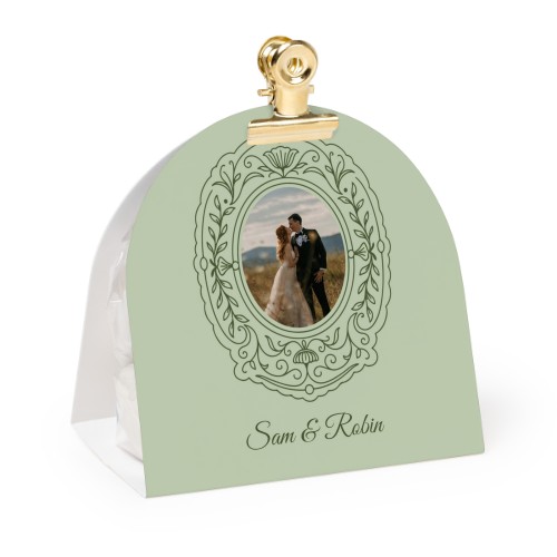 Ballotins à bonbons arrondis, clip doré (lot de 12)