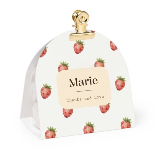 Snoepzakjes met afgeronde fotoverpakking en goudkleurige clip (set van 24)