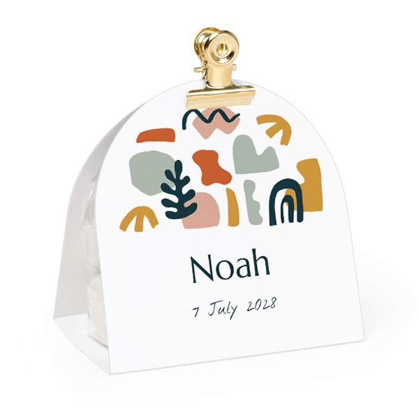 Ballotins à bonbons arrondis, clip doré (lot de 24)