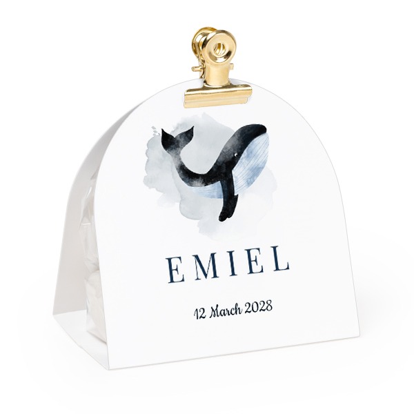 Candy bag with rounded photo-wrapping and gold clip - 24 pcs Candy bag with rounded photo-wrapping and gold clip - 24 pcs