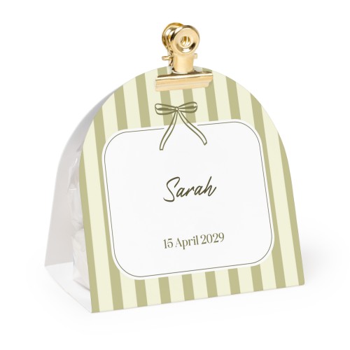 Ballotins à bonbons arrondis, clip doré (lot de 24)