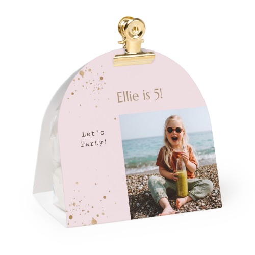 Ballotins à bonbons arrondis, clip doré (lot de 24)