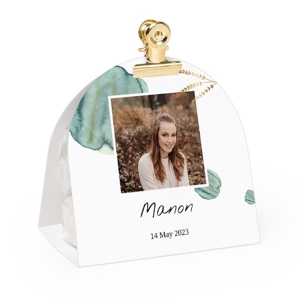 Süssigkeiten Verpackung Abgerundet mit und goldenen Clips - 24 Stk.