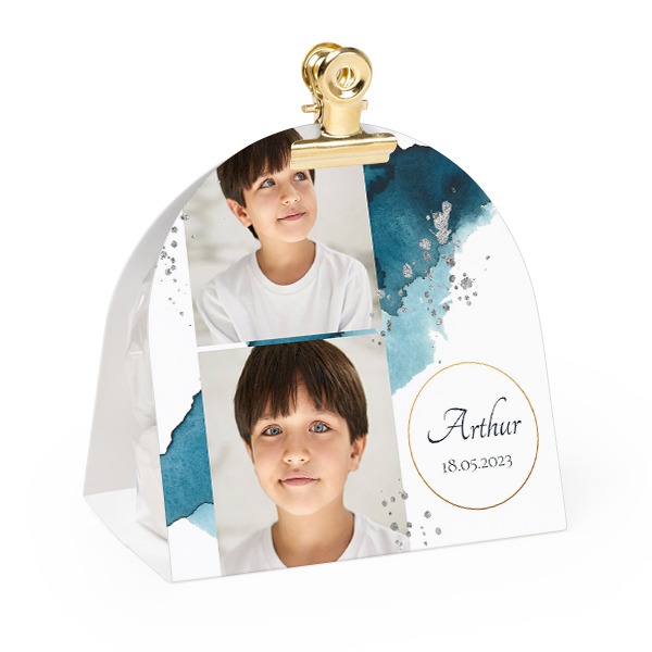Ballotins à bonbons arrondis, clip doré (lot de 24)