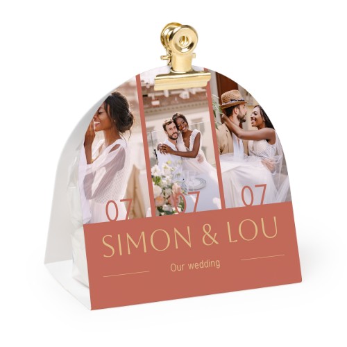 Ballotins à bonbons arrondis, clip doré (lot de 24)