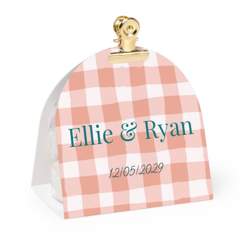 Candy bag with rounded photo-wrapping and gold clip - 24 pcs