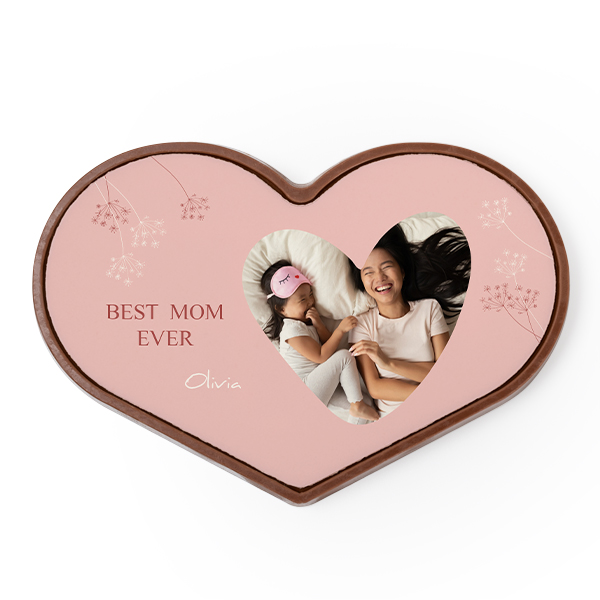 Chocolade hart met foto Chocolade hart met foto