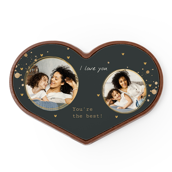 CĆur en chocolat avec photo CĆur en chocolat avec photo