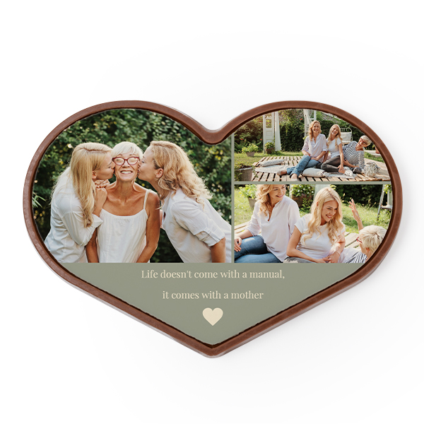 CĆur en chocolat avec photo CĆur en chocolat avec photo