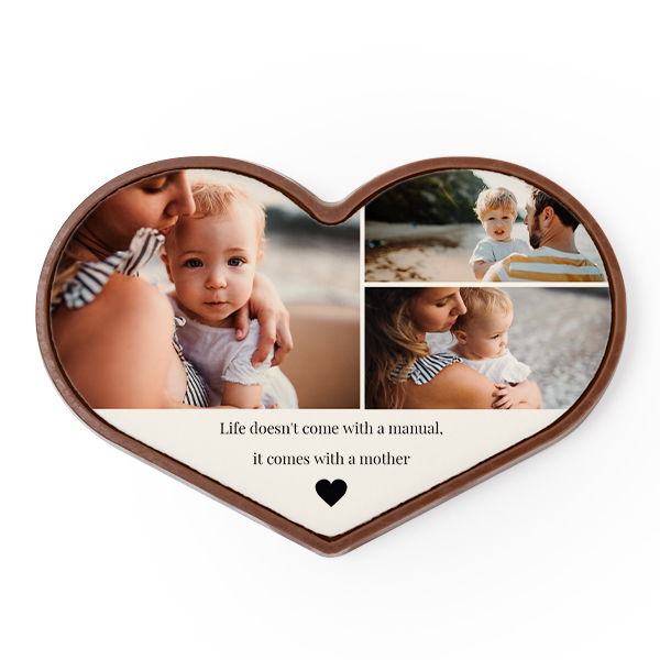 CĆur en chocolat avec photo CĆur en chocolat avec photo