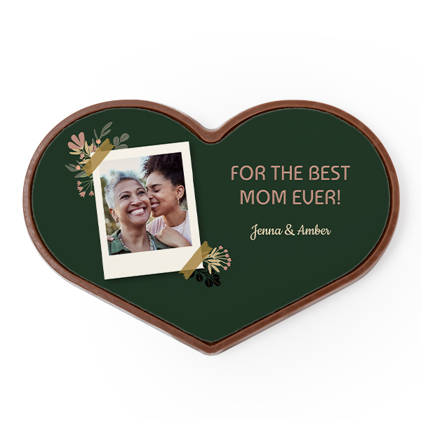 Chocolade hart met foto Chocolade hart met foto
