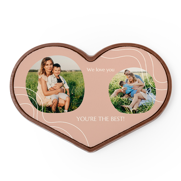 CĆur en chocolat avec photo CĆur en chocolat avec photo