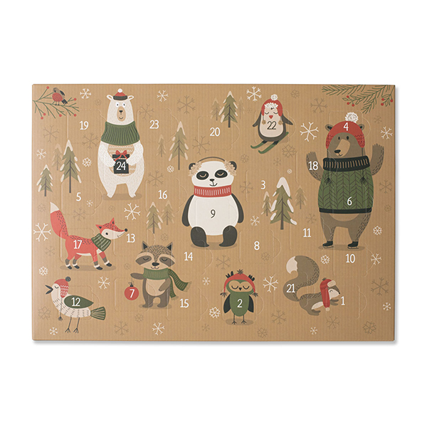 Calendrier de l'Avent avec chocolats - animaux