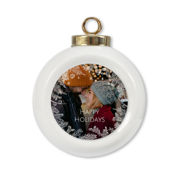 Boules en céramique blanche (lot de 2)