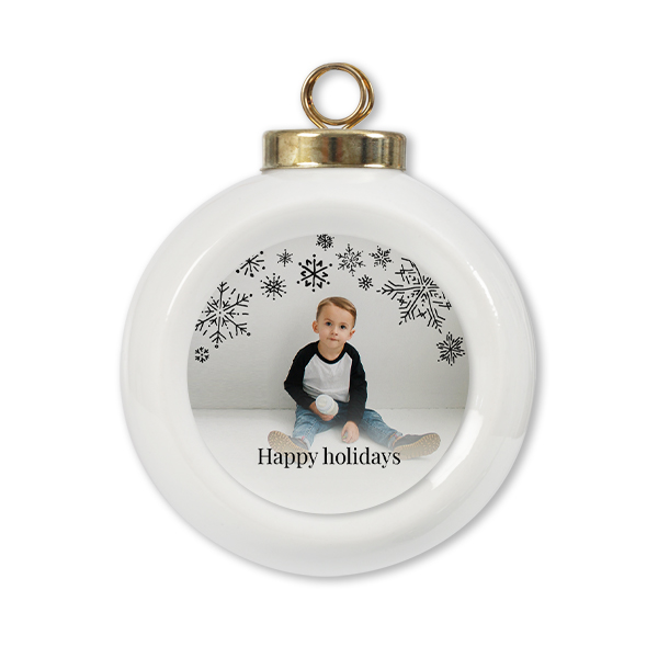Boules en céramique blanche (lot de 2) Boules en céramique blanche (lot de 2)