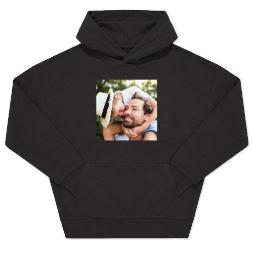 Hoodie Unisex Svart Trykk forside