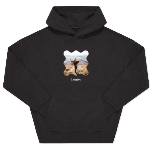 Hoodie Unisex Zwart Print voorkant Hoodie Unisex Zwart Print voorkant