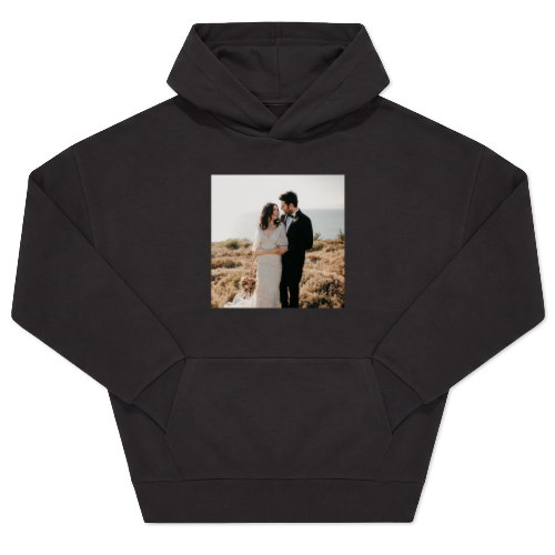 Hoodie Unisex Svart Trykk forside Hoodie Unisex Svart Trykk forside