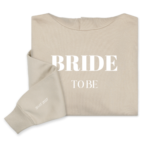 Hoodie Unisex Sand Trykk forside og ermet