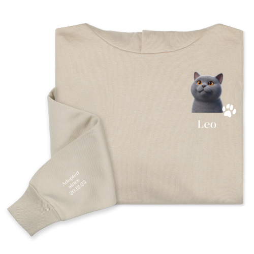 Hoodie Unisex Sand Print front and sleeve