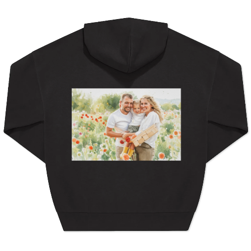 Hoodie Noir unisexe Imprimé au dos Hoodie Noir unisexe Imprimé au dos