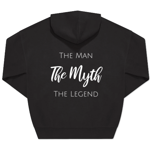 Hoodie Unisex Svart Trykk bagside Hoodie Unisex Svart Trykk bagside