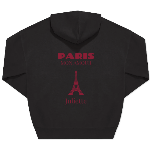 Unisex-Pullover, Schwarz Aufdruck auf der Rückseite