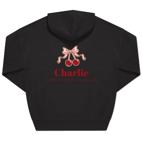 Hoodie Unisex Black Print back Hoodie Unisex Black Print back