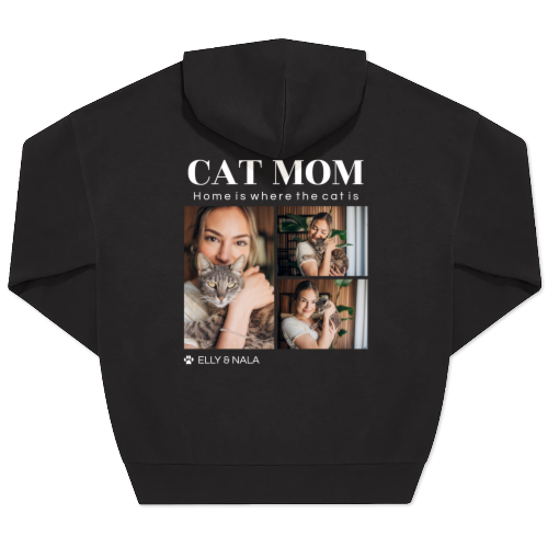 Hoodie Noir unisexe Imprimé au dos Hoodie Noir unisexe Imprimé au dos