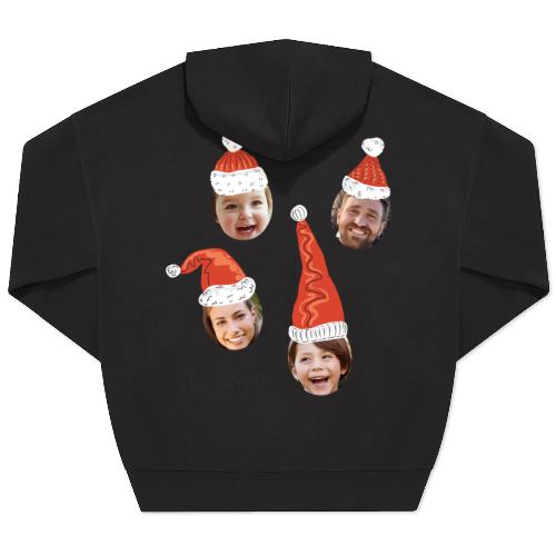 Hoodie Noir unisexe Imprimé au dos