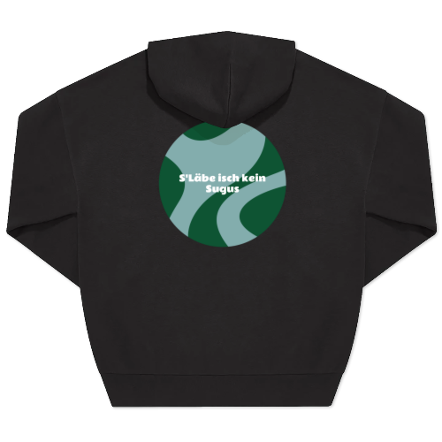Unisex-Pullover, Schwarz Aufdruck auf der Rückseite Unisex-Pullover, Schwarz Aufdruck auf der Rückseite