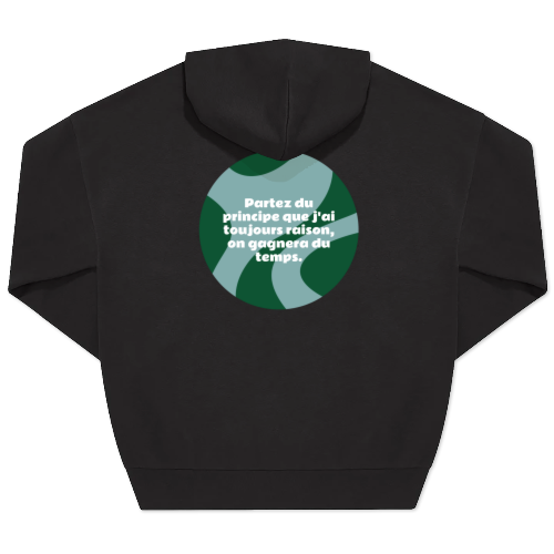 Hoodie Noir unisexe Imprimé au dos Hoodie Noir unisexe Imprimé au dos