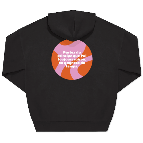 Hoodie Noir unisexe Imprimé au dos Hoodie Noir unisexe Imprimé au dos