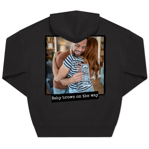 Hoodie Unisex Black Print back