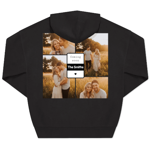 Hoodie Unisex Svart Trykk bagside