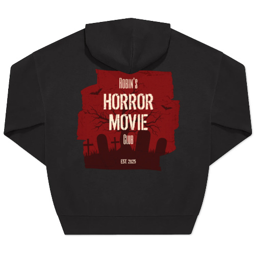 Hoodie Unisex Svart Trykk bagside