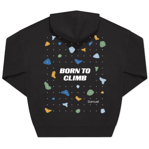 Hoodie Unisex Zwart Print achterkant