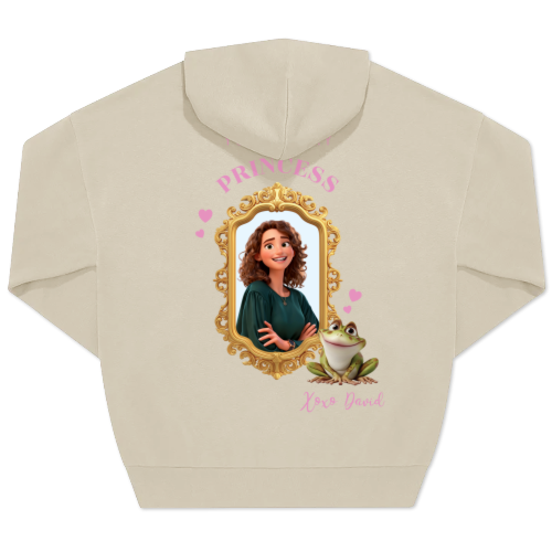 Hoodie beige unisexe Imprimé au dos