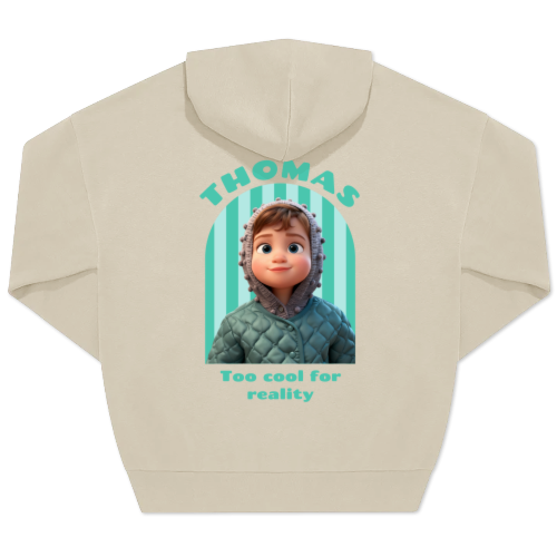 Hoodie Unisex Sand Trykk bagside