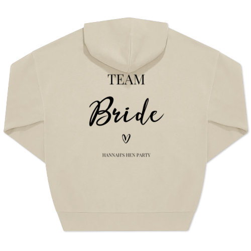 Hoodie beige unisexe Imprimé au dos Hoodie beige unisexe Imprimé au dos