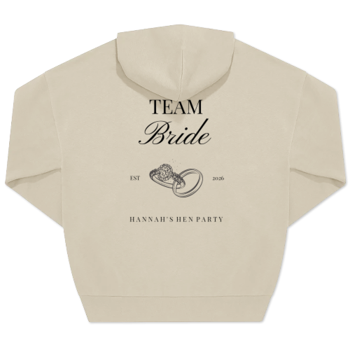 Hoodie beige unisexe Imprimé au dos Hoodie beige unisexe Imprimé au dos