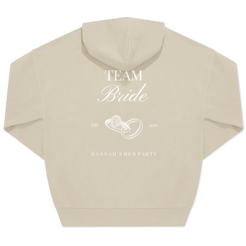 Hoodie beige unisexe Imprimé au dos Hoodie beige unisexe Imprimé au dos