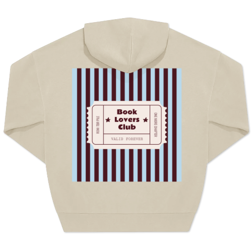 Hoodie beige unisexe Imprimé au dos
