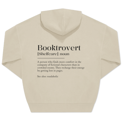 Hoodie beige unisexe Imprimé au dos